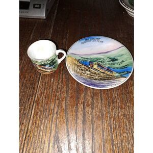 Vintage The Incline Lookout Mountain Tennessee Miniature 2pc Cup Saucer Set